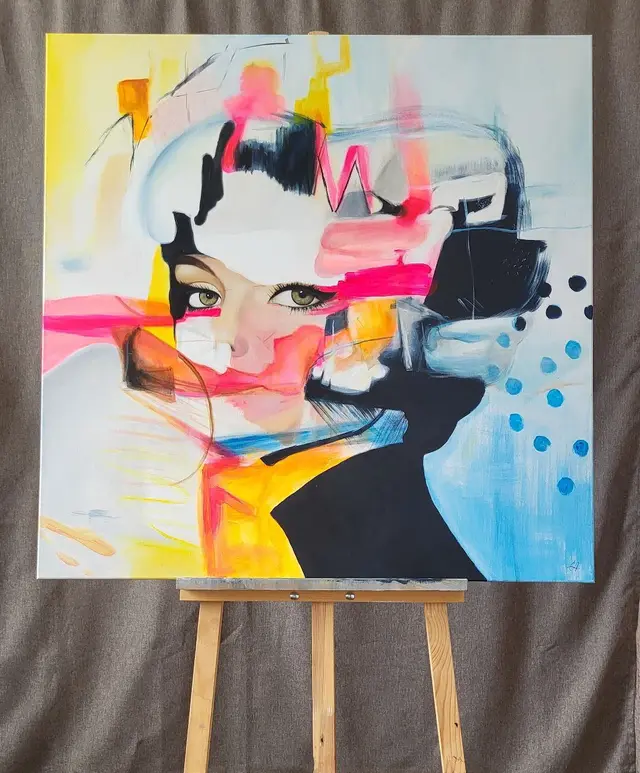 Абстрактная работа акрилом